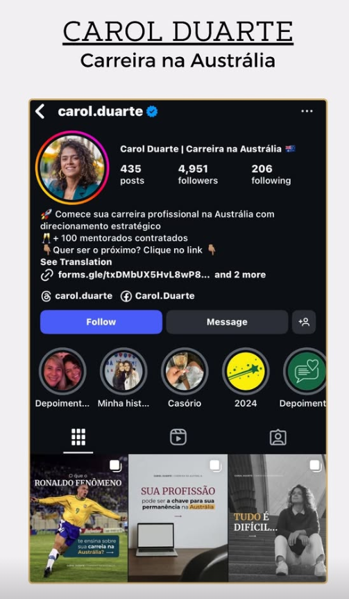 Cliente Carol Duarte