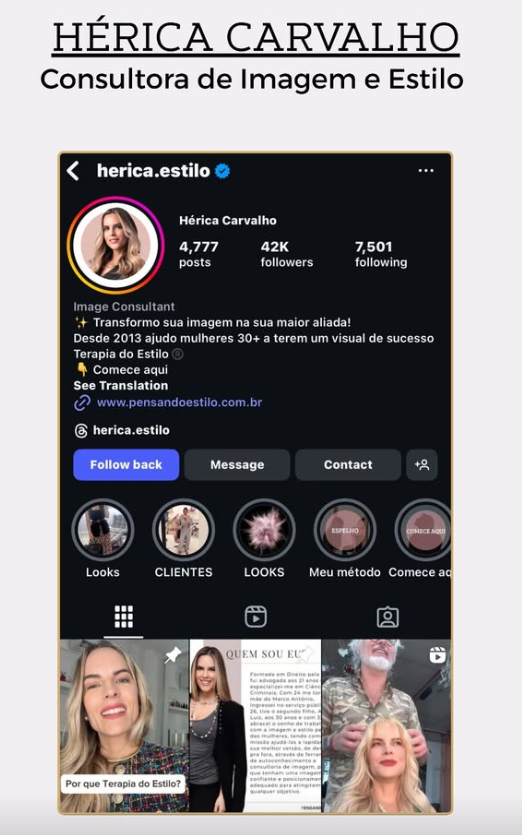 Cliente Hérica Carvalho