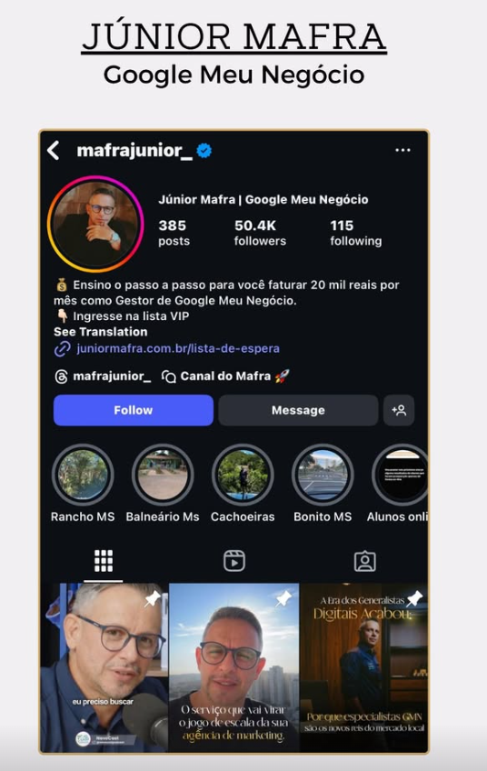 Cliente Júnior Mafra